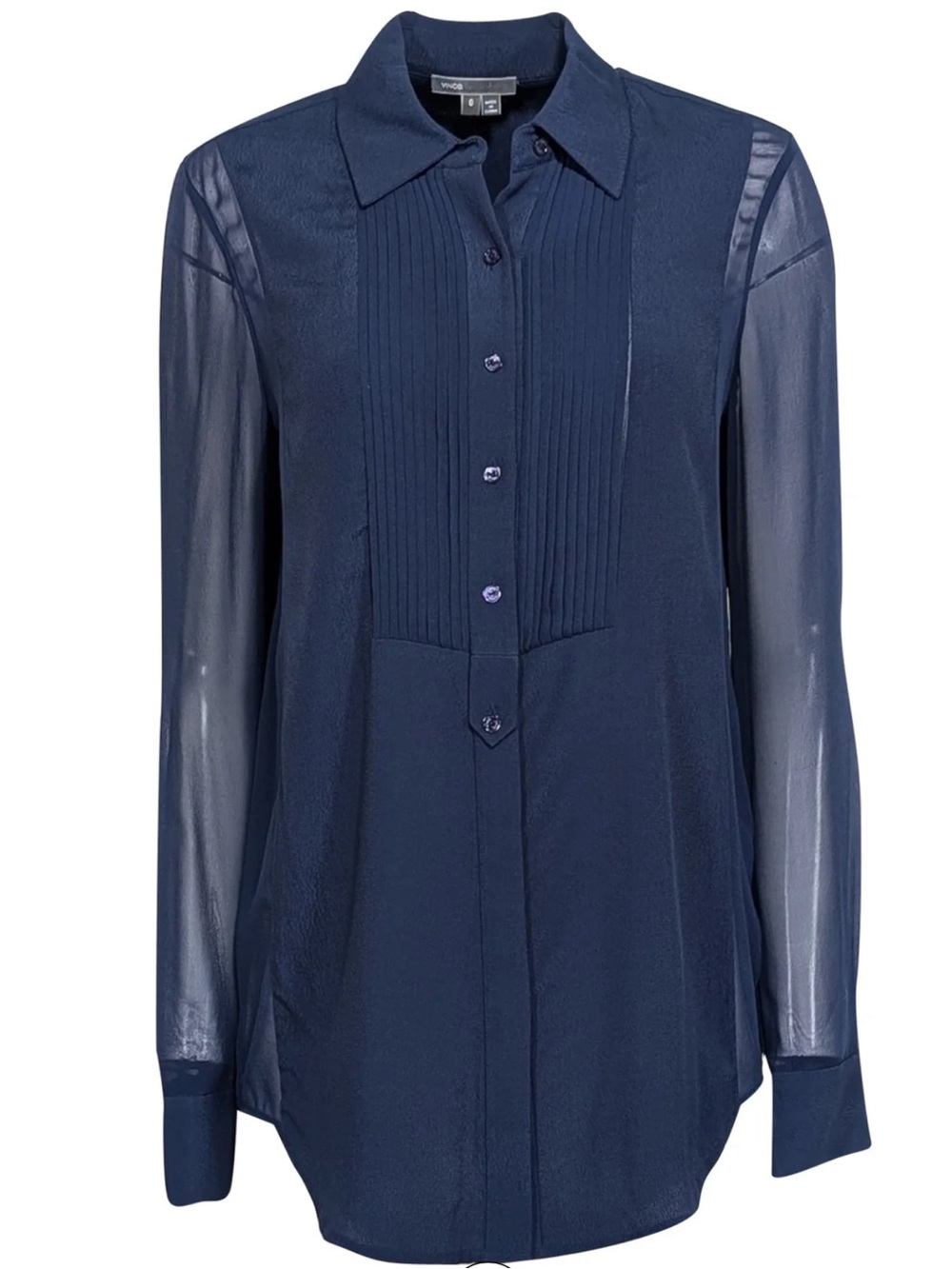 Vince Sheer Pleated Top $325